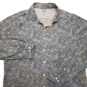 Izod Saltwater Men’s XL  Shirt Relaxed Classics Slim Fit Long Sleeve Hawaiian